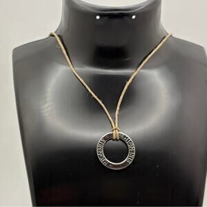 Strength Circle Pendant Necklace – Inspirational Word Pendant